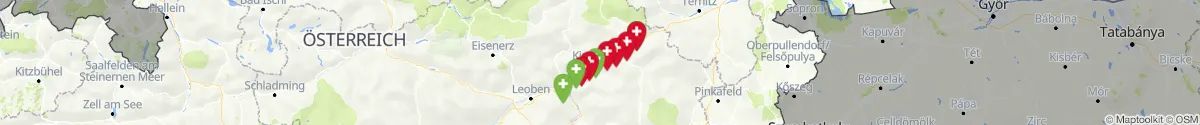 Kartenansicht für Apotheken-Notdienste in der Nähe von Sankt Barbara im Mürztal (Bruck-Mürzzuschlag, Steiermark)